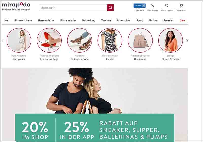 Damenschuhe, Herrenschuhe, Kinderschuhe von Top-Marken - Mirapodo Shop Germany