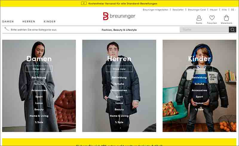 Mode & Beauty online kaufen - BREUNINGER Shop Deutschland, Österreich, Schweiz