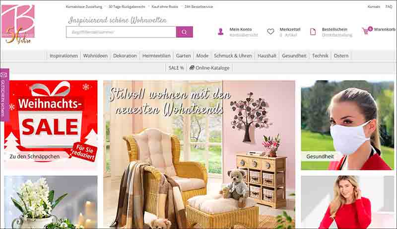 Online-Shop four Deko-Versand & Schounes Brigitte Hachenburg Germany