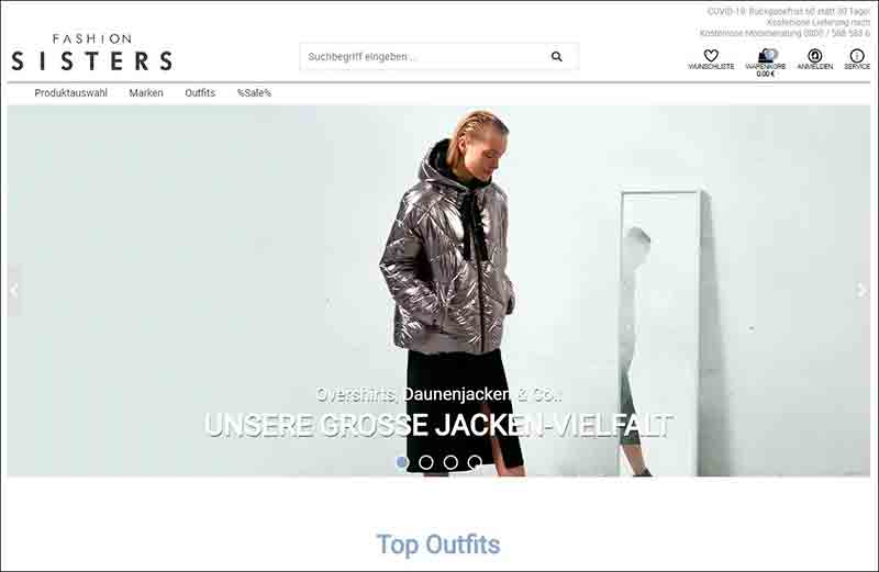 Online-Shop fuer Damenmode - fashionsisters.de