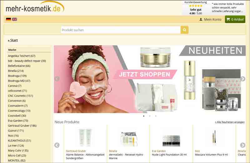 Parfum, Kosmetik, Parfumerie gunstig online bestellen - mehr-kosmetik Shop Germany
