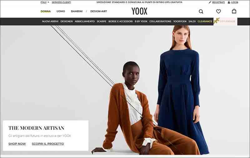 YOOX _ Abbigliamento uomo, donna e bambino online- Design