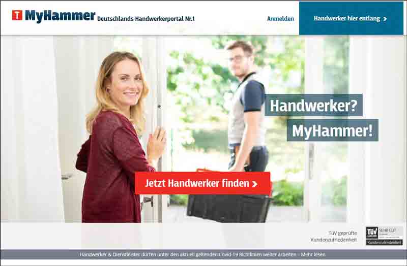 Handwerker finden bei Deutschlands Handwerkerportal Nr. 1 | MyHammer