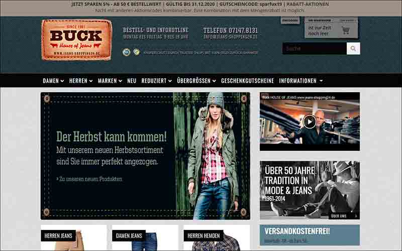 Jeans & Mode fuer Herren und Damen online Kaufen und Bestellen jeans-shopping24.de