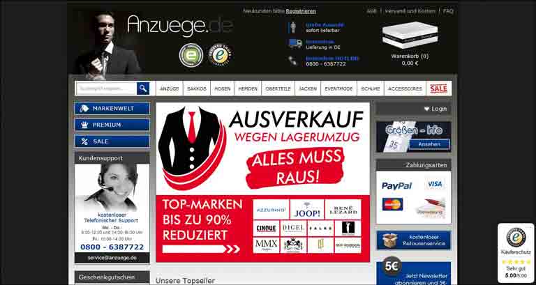 Jetzt Anzüge im Premium Online-Shop entdecken - Anzuege.de