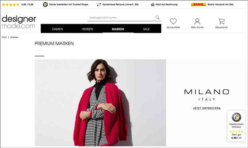 designermode - dem Fashion Outlet Store für Markenmode Germany