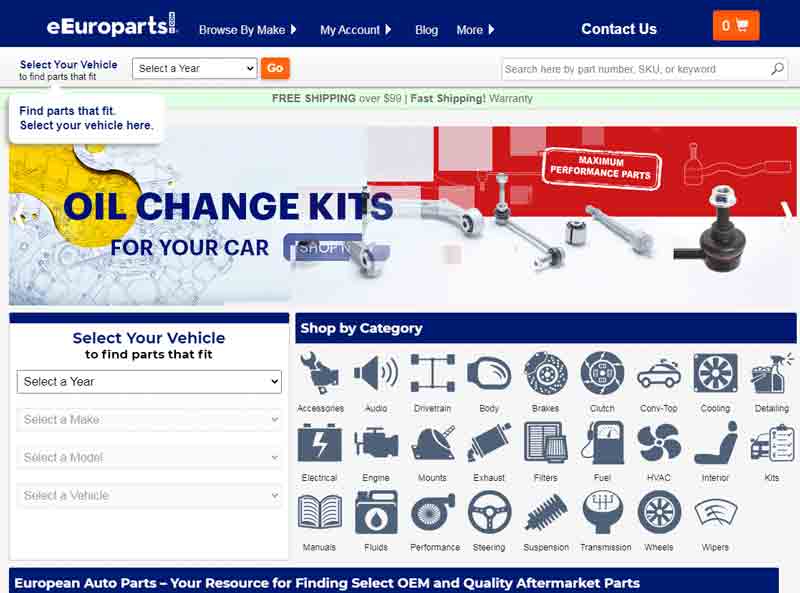 Resource for Finding Select OEM and Quality Aftermarket Parts - European Auto Parts USA