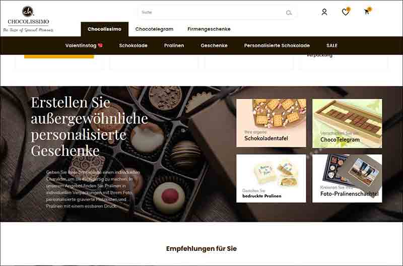 Schokolade und Pralinen online bestellen - CHOCOLISSIMO Germany