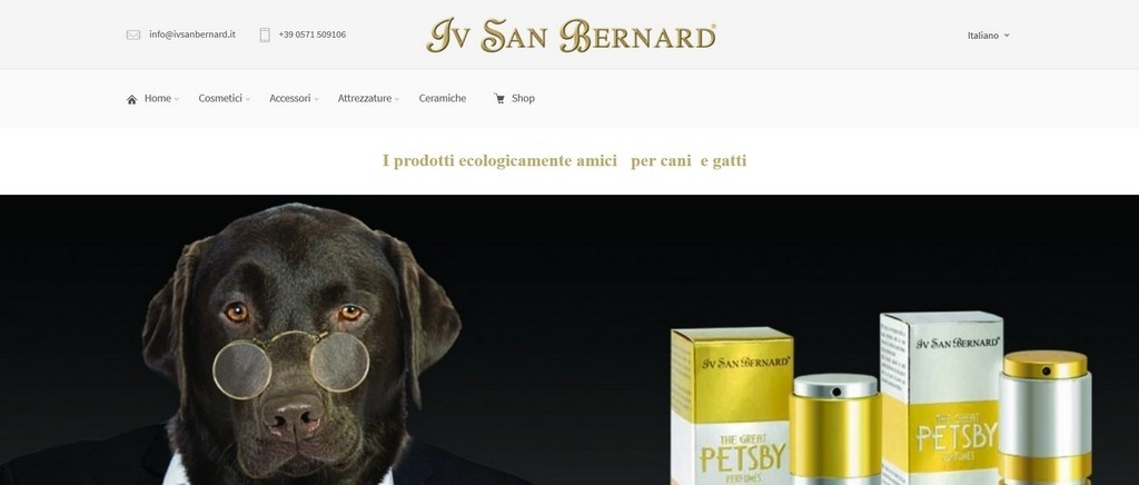 Iv San Bernard magazin produktov, razrabotannyh dlja razlichnyh tipov shersti, Italia