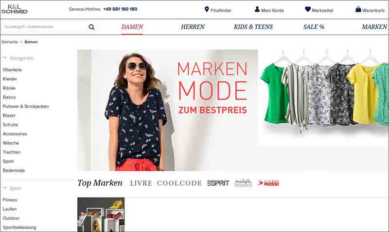 Guenstige Mode im K&L Online Shop Germany – Trendmode fuer Damen, Herren & Kinder