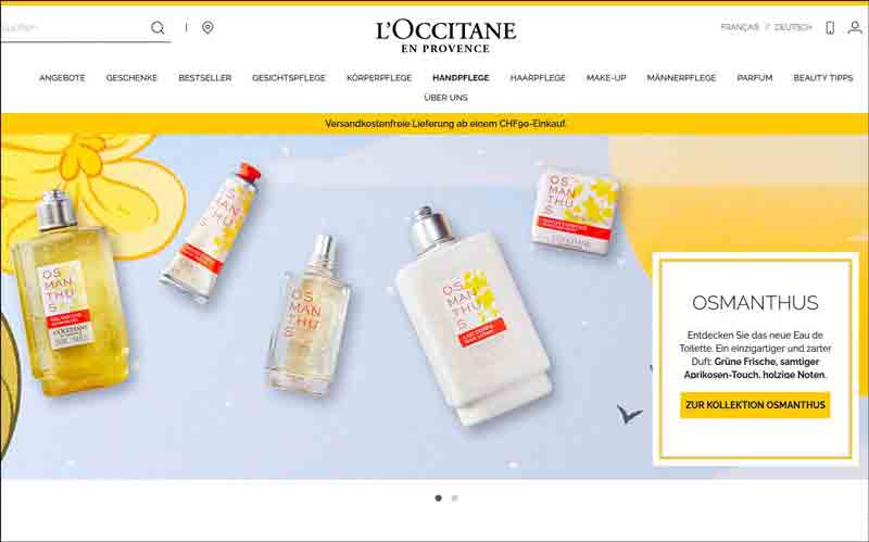 L’Occitane en Provence Suisse - Produits de beaute, Parfums et Soins