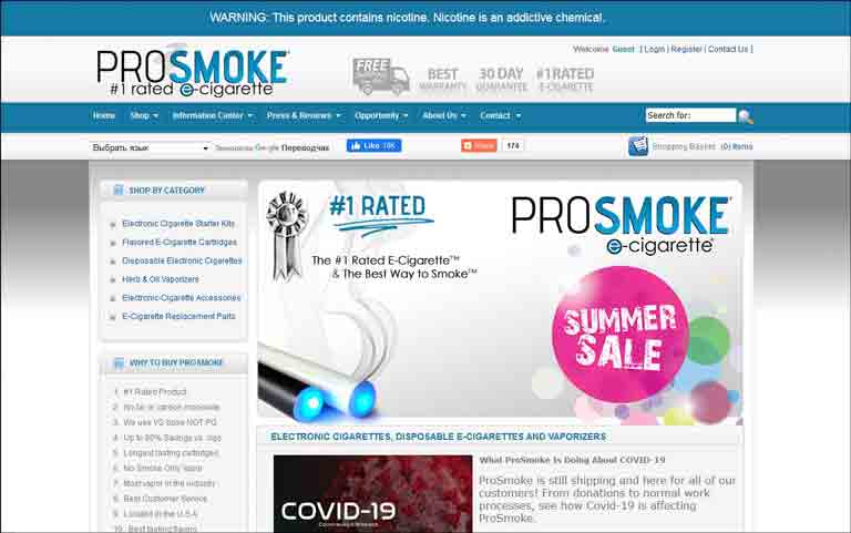 prosmokestore Electronic Cigarette Starter Kits