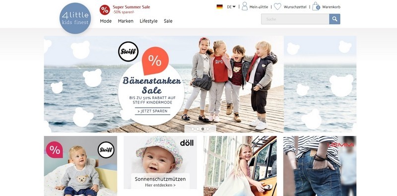 немецкий магазин детских товаров, одежды и принадлежностей 4LITTLE