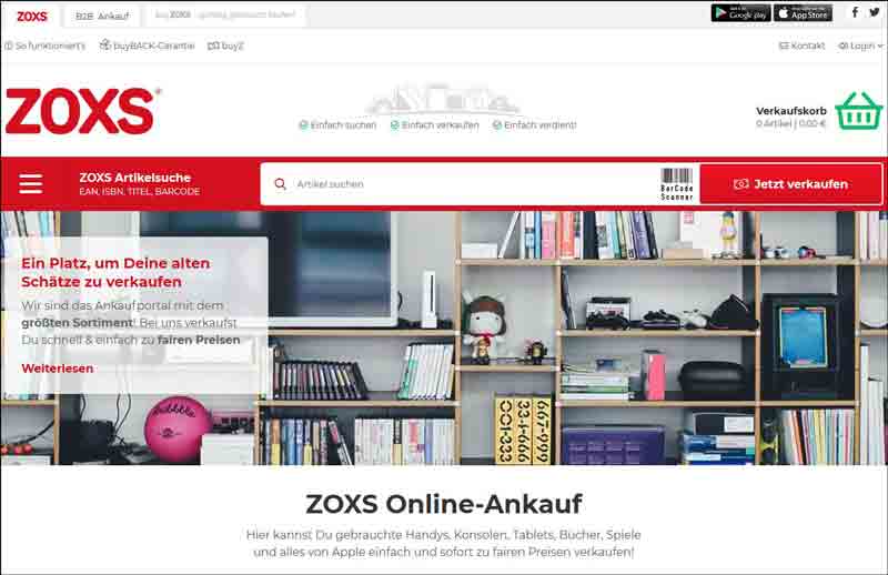 ZOXS Deutschland - gebrauchte Handys, Konsolen, Tablets, Spiele