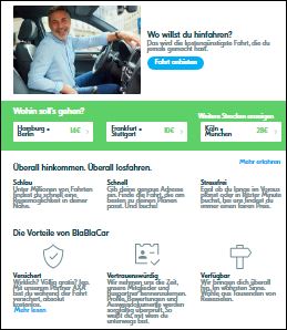 BlaBlaCar - Reisen Sie gemeinsam und geben Sie nach der Fahrt eine Bewertung ab.