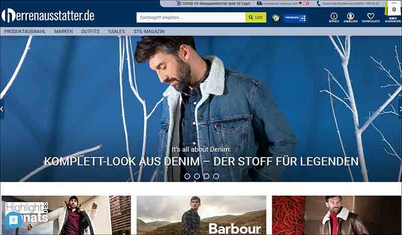 herrenausstatter Online-Shop fur Herrenmode Germany