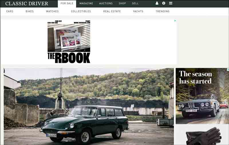 Classic Driver - online marketplace and magazine for affluent and sophisticated gentlemen from all over the world
