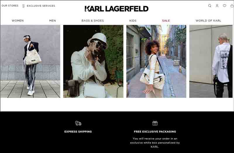 Karl Lagerfeld handbags, clothing, shoes and more