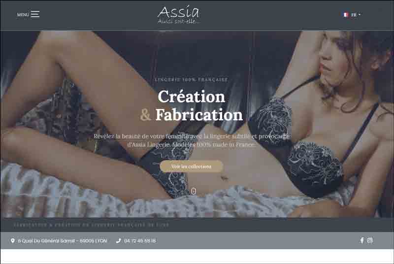 La lingerie Assia, c'est le choix d'une fabrication 100% Francaise. Dessous chics & sexy & glamour - Lingerie Francaise de luxe