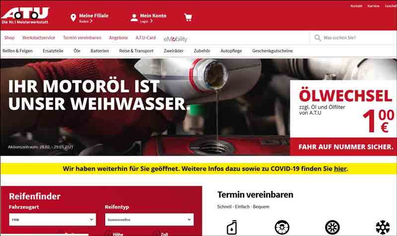 A.T.U. - Marktführer für Autoersatzteile und Zubehör in Deutschland