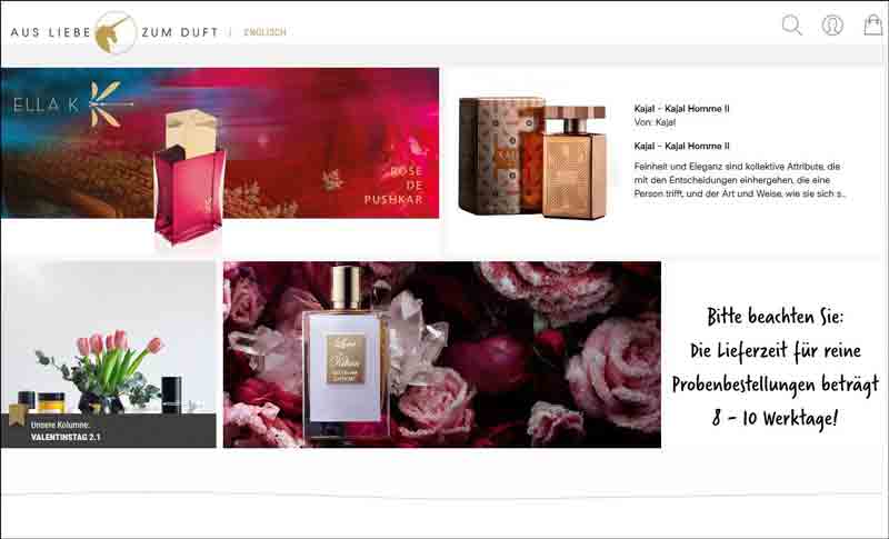 Exklusive Parfums und Kosmetik gunstig online bestellen - AUS LIEBE ZUM DUFT Onlineshop Germany