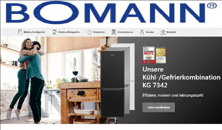 Bomann - Shop Elektro-Kleingeräte und Elektro-Großgeräte Bomann