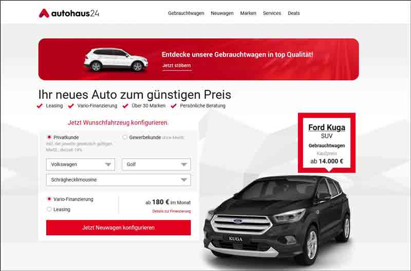 Autohaus24 Gebrauchtwagen & Neuwagen | Über 2000 Autos mit Garantie