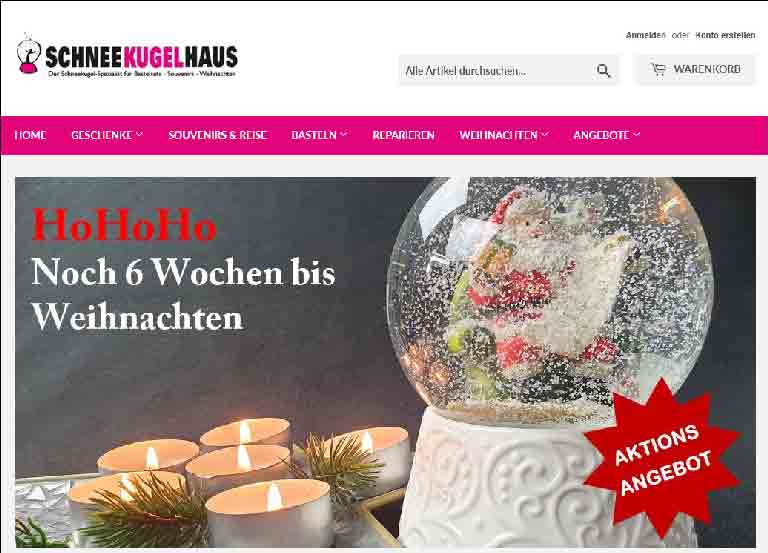 Schneekugel, Schneekugelhaus, Basteln, Zauberkugeln kaufen - Schneekugelhaus Shop Germany