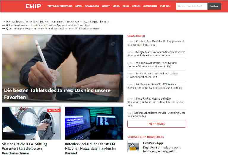 CHIP - News, Downloads, Tech- & Verbraucherberatung