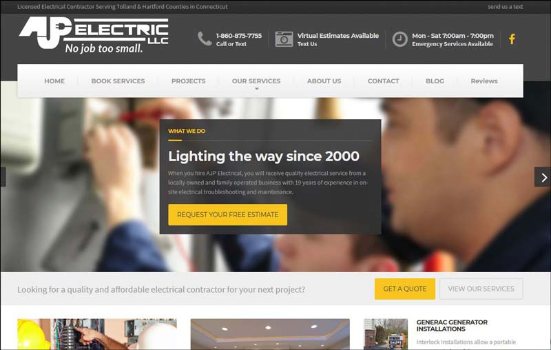 Electrical Contractor Tolland & Hartford County | AJP Electric