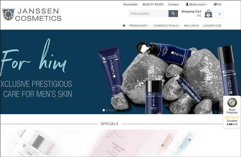 Janssen Cosmetics, Aachen, Germany, premium skincare at home and in beauty salons and spas