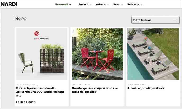 Sedie e Tavoli da Giardino e Contract, da Interno e Outdoor - Nardi Outdoor Italy