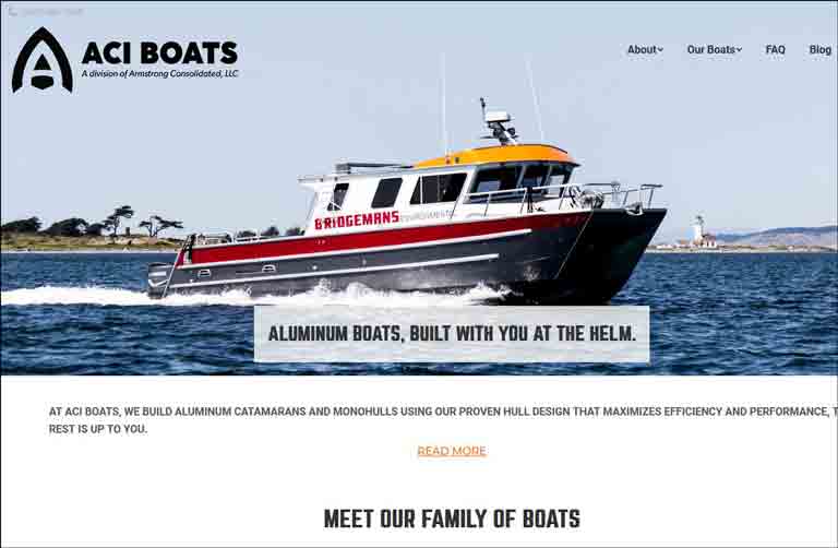 ACI Boats - Aluminum Catamarans & Monohulls, Fishing Boats, Work Boats, Landing Craft