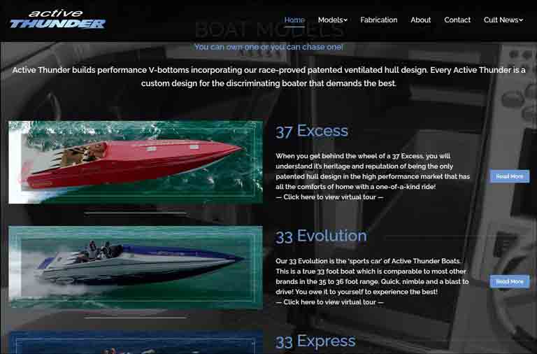 Boat Manufacturer, Offshore Performance V-Bottom Active Thunder