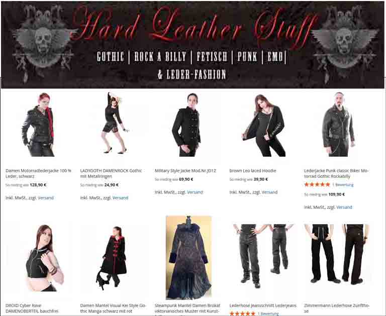 Lederweste Lederhose Lederjacke und Ledermantel - Hard Leather Stuff Gothicshop