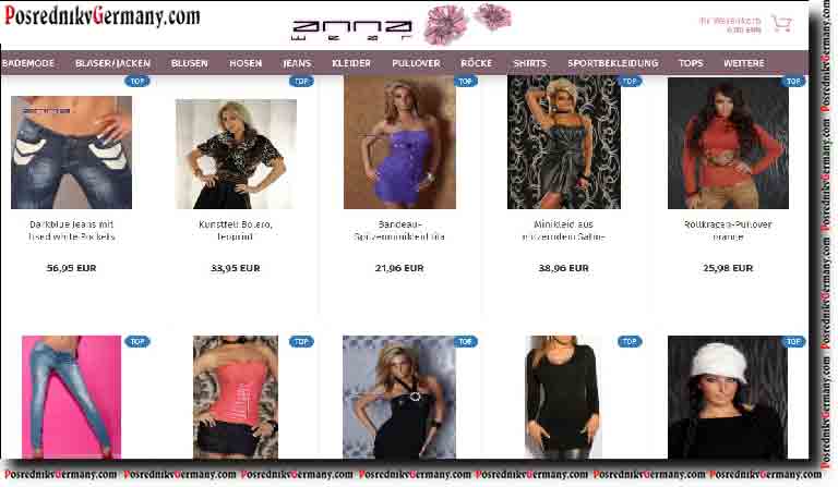 Tops, miniKleider, hüftjeans, Kleider, MiniRöcke, JungeMode - AnnaWear Online-Shop