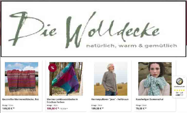 Irische Wolldecken, Pullover & Schals aus 100% Wolle - Die Wolldecke Shop