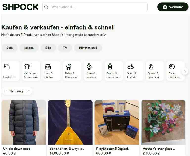 Shpock is one of the largest platforms it currently has in Germany