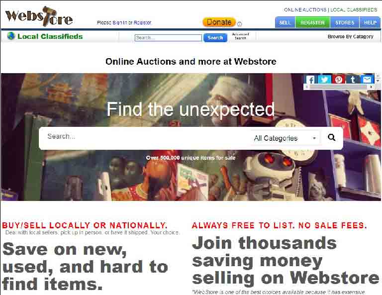 WebStoronline auction - Sell stuff, bid with no fees