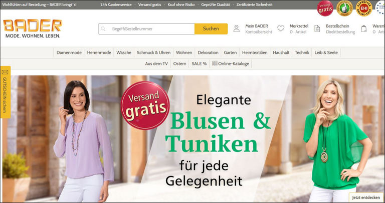 Online-Versandhaus in Deutschland: Lieblingsartikel bequem bestellen.