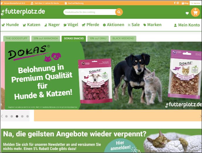 Futterplatz.de - Hochwertiges Tierfutter und Zubehör online kaufen