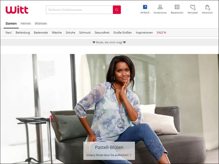 Witt ❤ Ihr Online Shop für Damenmode & Wäsche ✓ Bequem per Rechnungskauf oder Ratenkauf bestellen